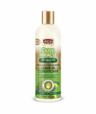 African Pride Olive Miracle Hair And Scalp Strengthening Leave-In Conditioner 355mL (12oz)