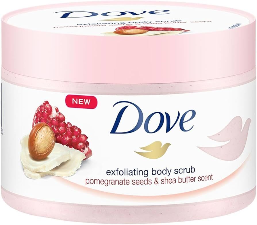 Dove 225ml Exfoliating Body Scrub Pomegranate Seeds and Shea Butter Scent
