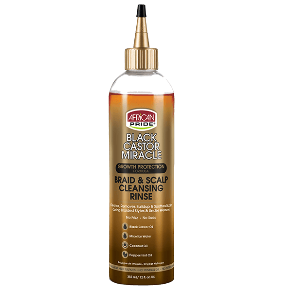 African Pride Black Castor Miracle Braid & Scalp Cleansing Rinse 355mL (12oz)