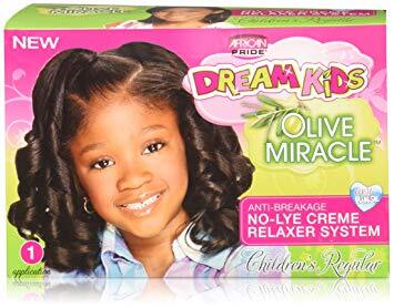 African Pride Dream Kids Olive Miracle No-Lye Creme Relaxer System Children's Regular