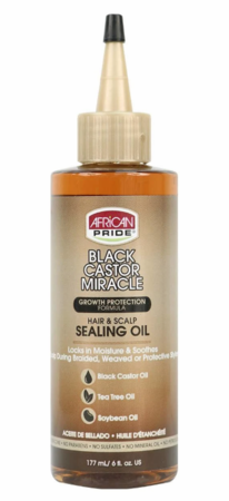 [AP71050] African Pride Black Castor Miracle Hair & Scalp Sealing Oil 177mL (6oz)