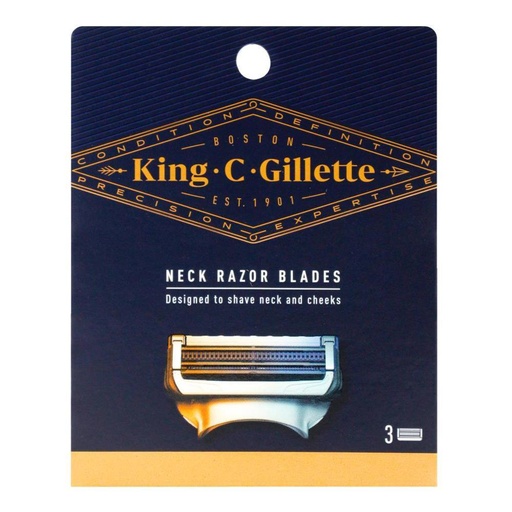 King C Gillette Neck Razor Blades 3 Pack