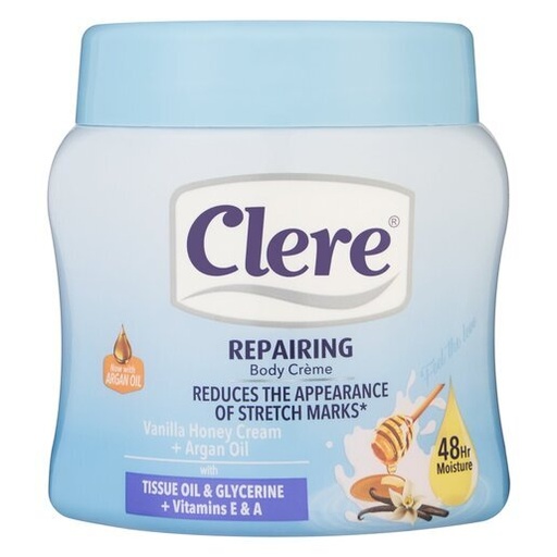 Clere Body Cream Vanilla Honey Cream 500mL 