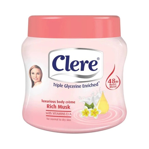 Clere Body Cream Rich Musk 125mL