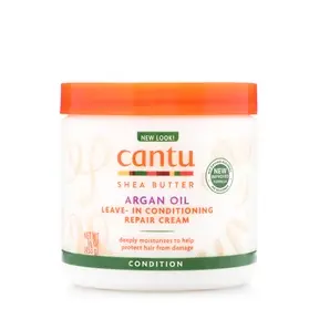 Cantu Argan oil leave in conditioner repair cream 16oz