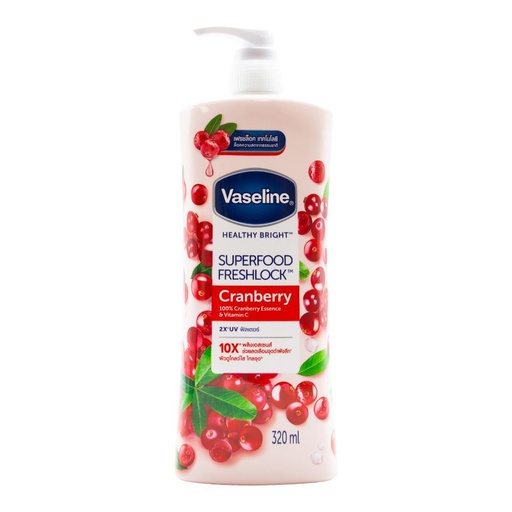 Vaseline Body Lotion Superfood Freshlock Cranberry 320ML